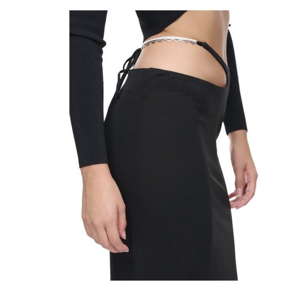 Christopher Esber Double Sculpted Waist Skirt Black Long Jersey - Picture 5 of 6